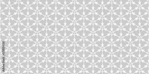 Background pattern with seamless ornament on gray background vector graphic flat design