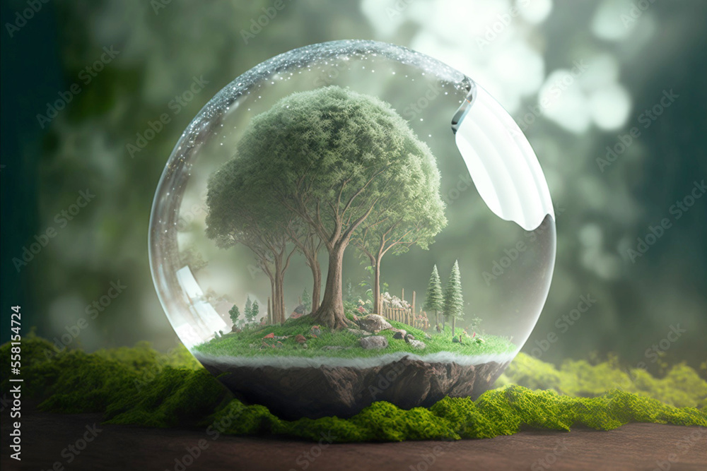 beautiful planet earth made of flowers and sprouting plants, save the ...