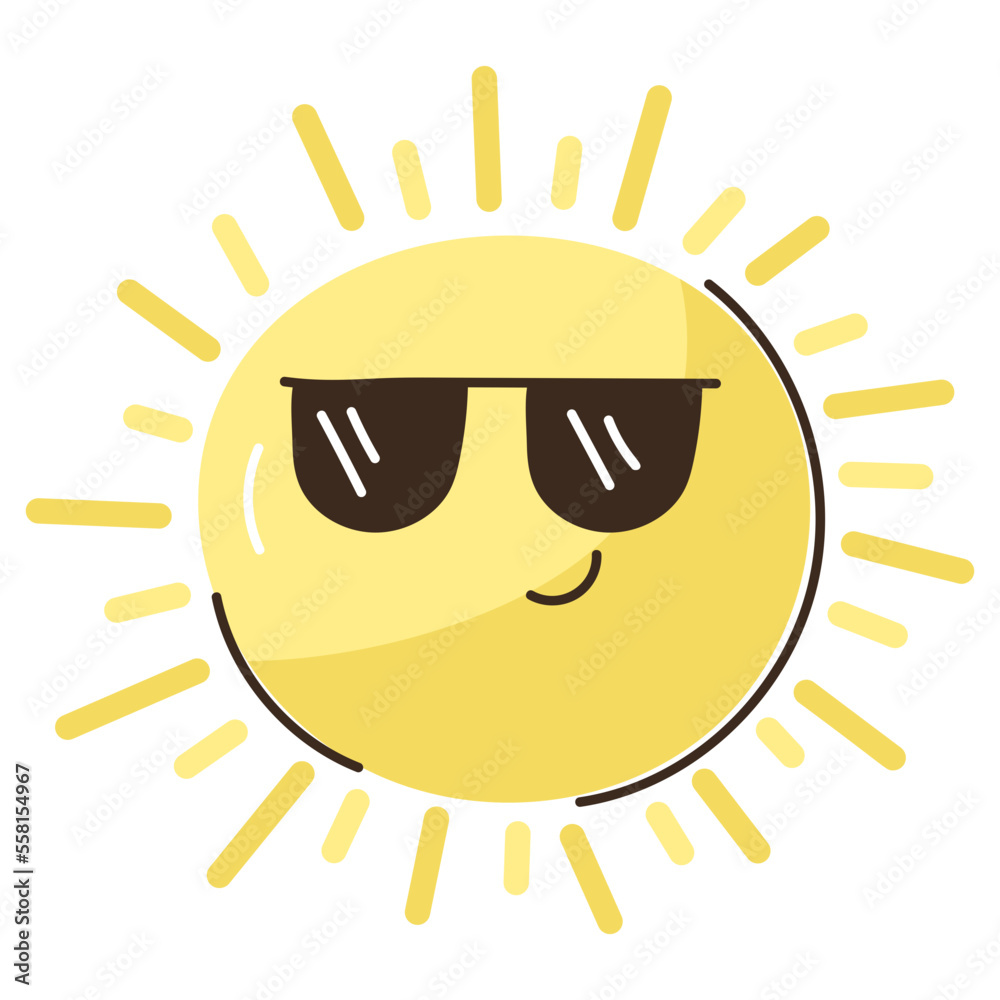 Beautifully designed doodle flat icon of sun 