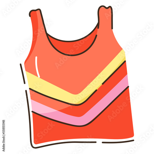 Get this amazing doodle flat icon of sleeveless shirt 