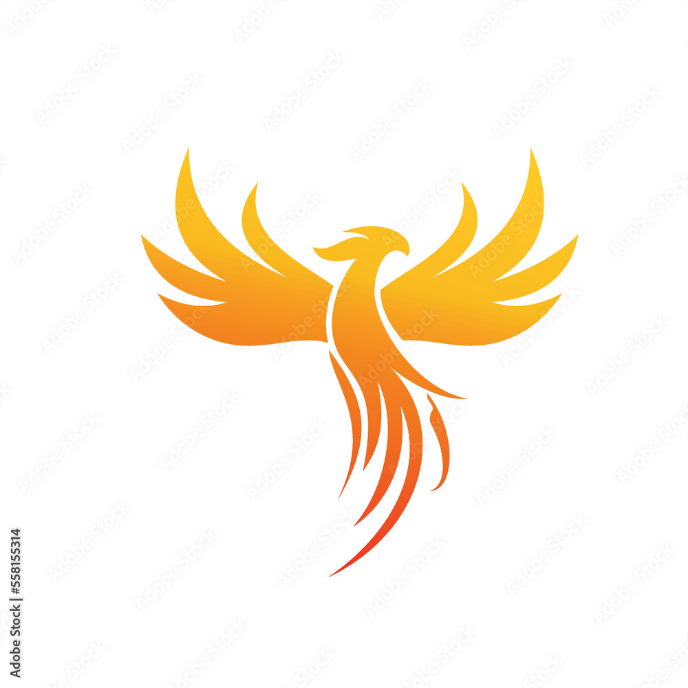 Fototapeta premium Charming Illustration phoenix, bird illustrations for icons or logos