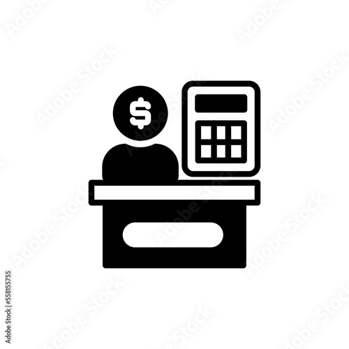 Accountant icon in vector. Logotype