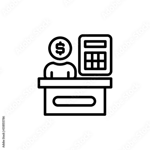 Accountant icon in vector. Logotype