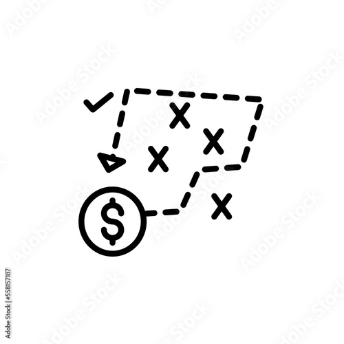 Money Tactics icon in vector. Logotype