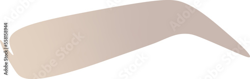 Silver curved eyebrow flat icon