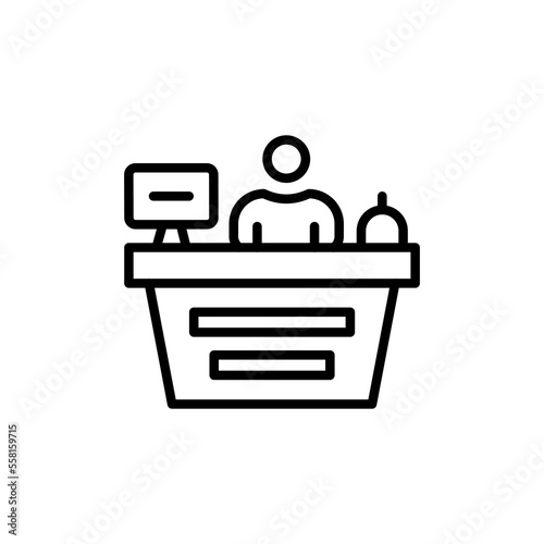 Receptionist icon in vector. Logotype