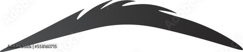 Thin black eyebrow flat icon