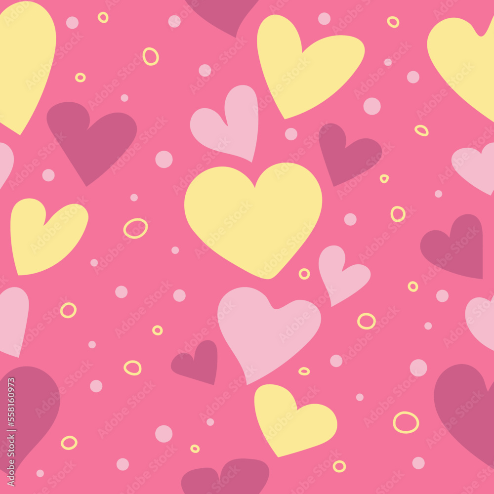 
vector seamless pattern with hearts