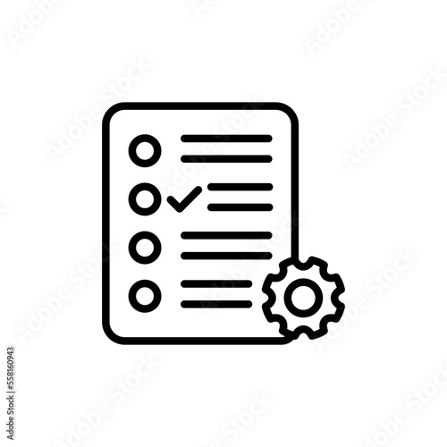 Options icon in vector. Logotype