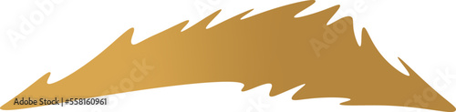 Blonde bushy curved eyebrow flat icon