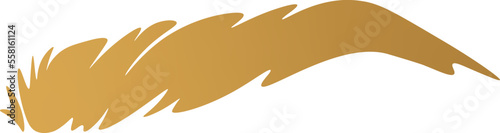 Blonde bushy curved eyebrow flat icon
