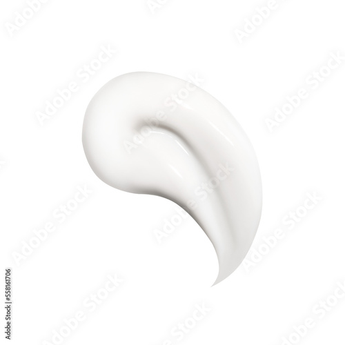 Foto Swatch of white cream, cosmetics for face and body on a isolated background