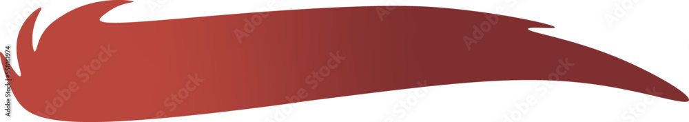 Glamor red curved shaped eyebrow flat icon