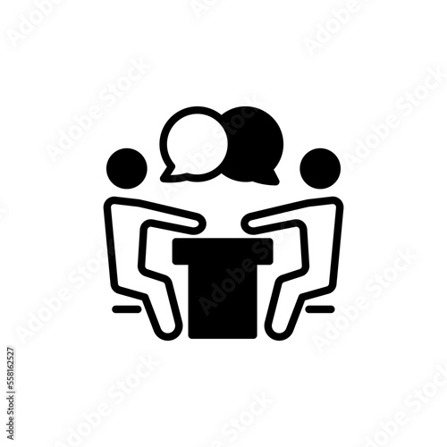 Interview icon in vector. Logotype