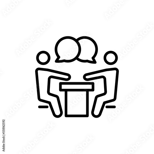 Interview icon in vector. Logotype