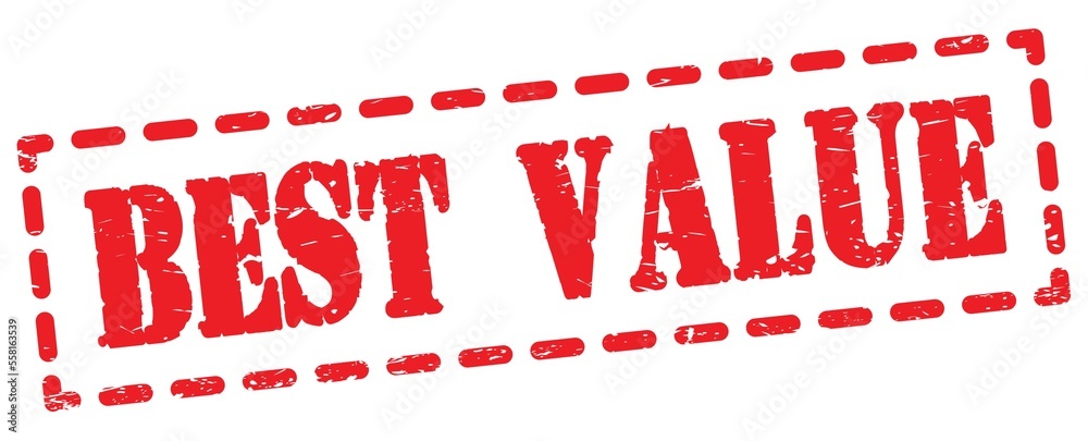 BEST VALUE text written on red stamp sign. BEST VALUE text written on red stamp sign.