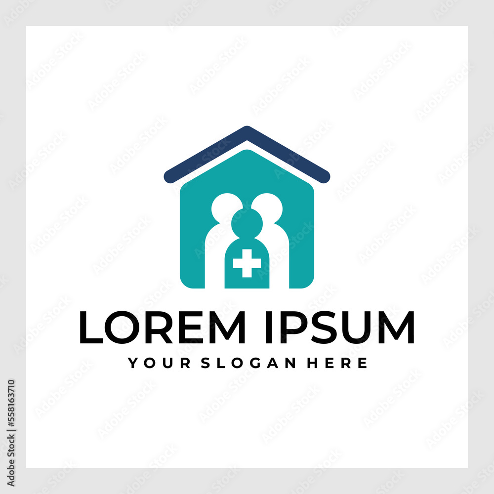 Hospital Logo. House with Cross Plus Sign Combination isolated on Double Background. Flat Vector Logo Design Template Element for Healthcare and Medical Logos. Hospital Logo. House with Cross Plus Sign Combination isolated on Double Background. Flat Vector Logo Design Template Element for Healthcare and Medical Logos.