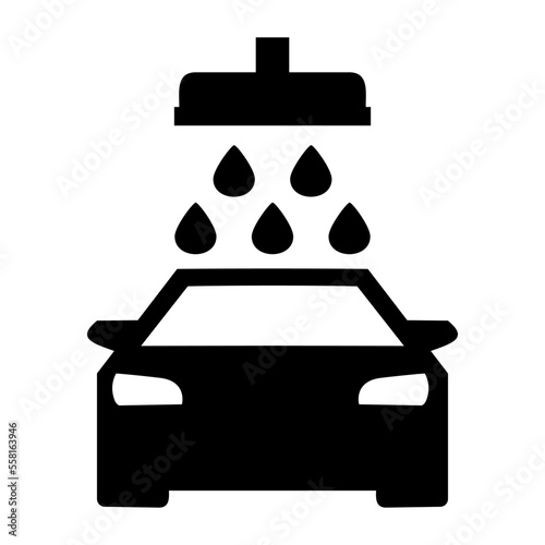 Car wash icon flat design black