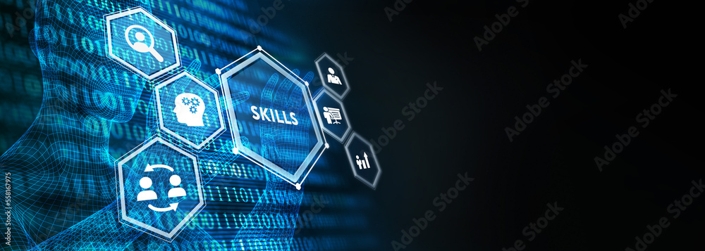 Coach motivation to skills improvement. Education concept. Training. Leadership skills. Human abilities. 3d illustration Coach motivation to skills improvement. Education concept. Training. Leadership skills. Human abilities. 3d illustration