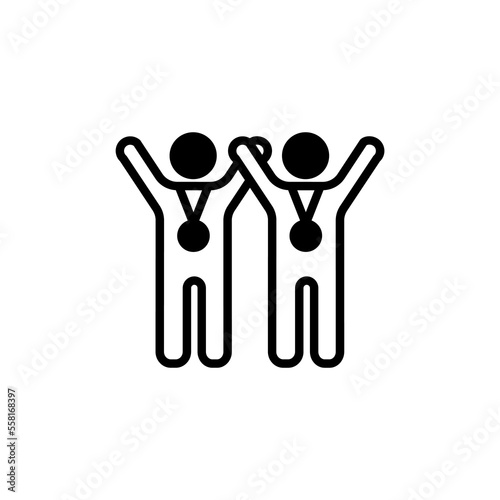 Winners icon in vector. Logotype