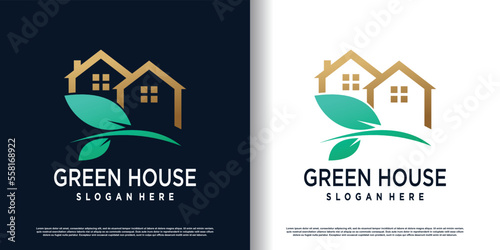green city logo design vector with modern style premium vector
