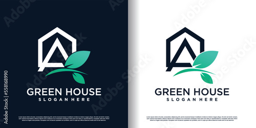 green city logo design vector with modern style premium vector