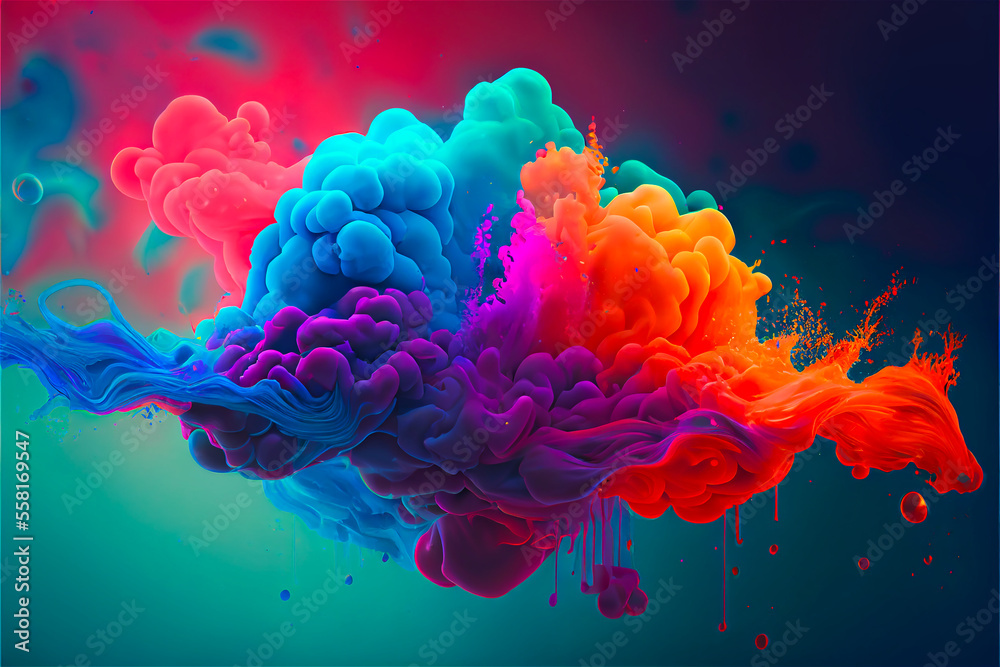 colorful smoke, generative ai colorful smoke, generative ai