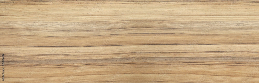 Fototapeta premium Texture of wooden surface as background, top view. Banner design