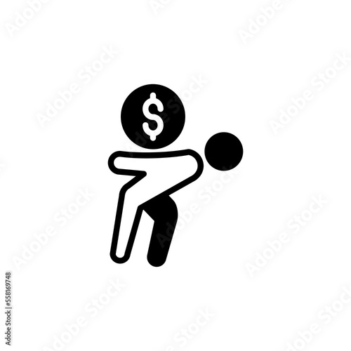 Debit icon in vector. Logotype