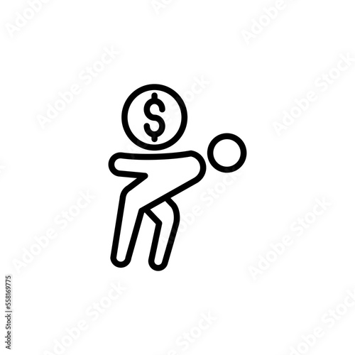 Debit icon in vector. Logotype