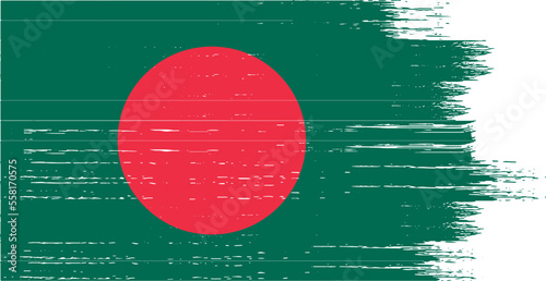 Bangladesh  flag with brush paint textured isolated  on png or transparent background,Symbol Bangladesh,template for banner,advertising ,promote, design,vector,top  win sport country