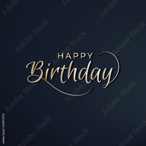 Photography Happy birthday typography for greeting card design