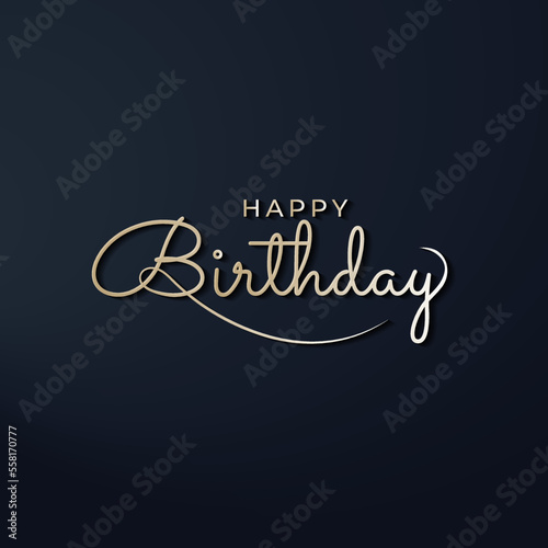 Photography Happy birthday typography for greeting card design