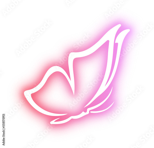 Collection of butterfly neon