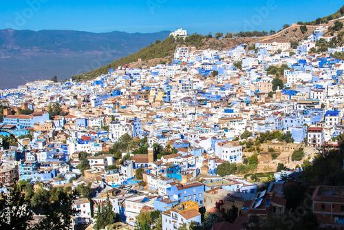 Chefchaouen, a picturesque town in Morocco called the Blue City © marcociannarel