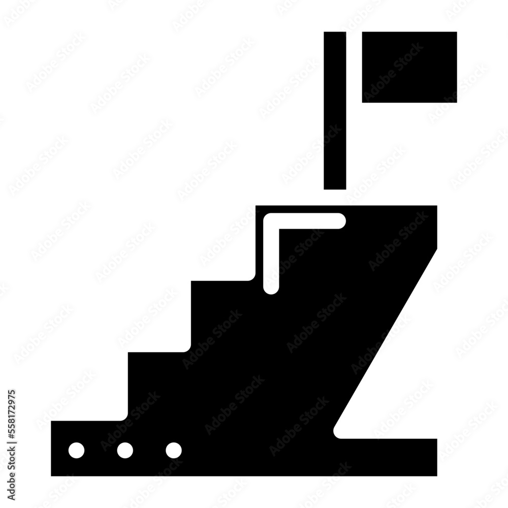 success stairs glyph success stairs glyph