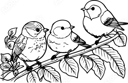 Coloring page for children with cute Animals