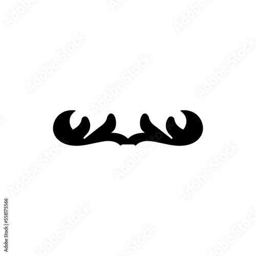 Gazelle horn icon. Simple style nature conservation association poster background symbol. Gazelle horn brand logo design element. Gazelle horn t-shirt printing. Vector for sticker.