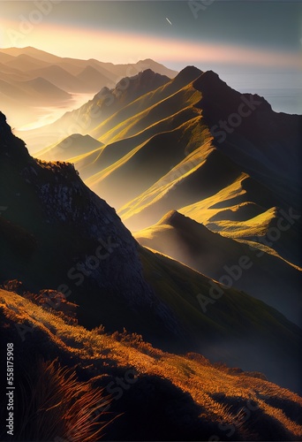 sunrise in the mountains photo