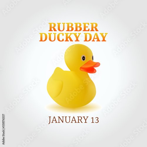 vector graphic of rubber ducky day good for rubber ducky day celebration. flat design. flyer design.flat illustration.