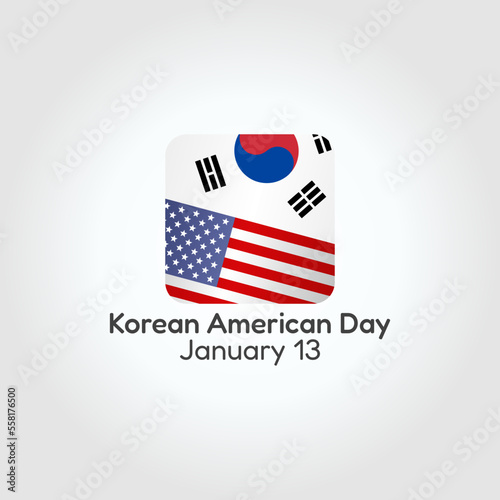 vector graphic of korean american day good for korean american day celebration. flat design. flyer design.flat illustration.