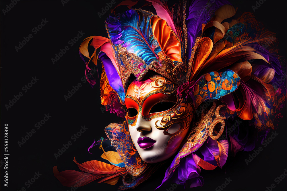 venetian carnival mask, generative ai