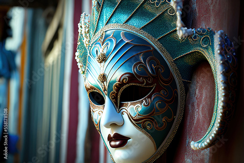 venetian carnival mask, generative ai © viperagp