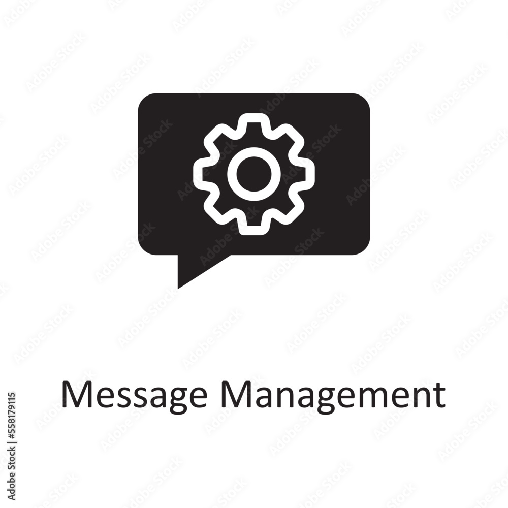 Message Management Vector Solid Icon Design illustration. Business And Data Management Symbol on White background EPS 10 File Message Management Vector Solid Icon Design illustration. Business And Data Management Symbol on White background EPS 10 File