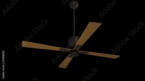 Ceiling Fan Transparent Alpha Video Animation