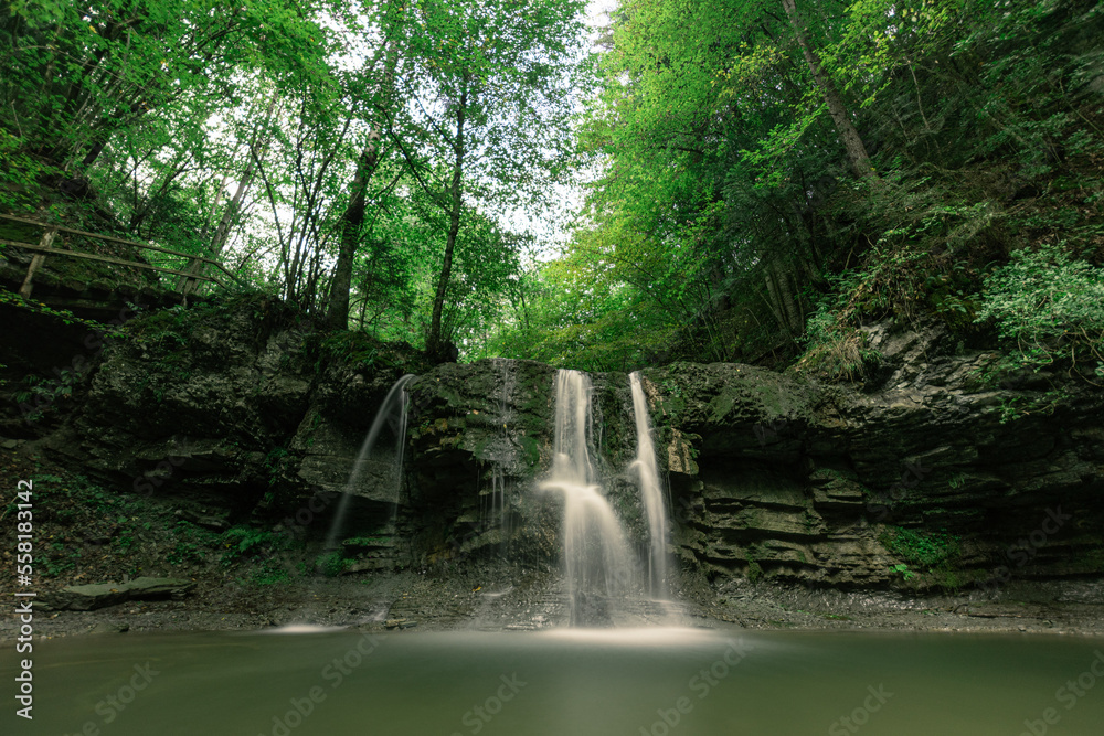 small waterfall in the forest small waterfall in the forest