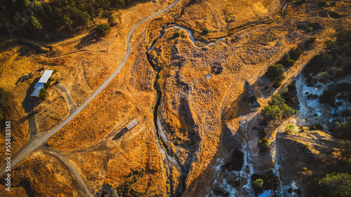 Hot Springs, Northern California, California, Aerial, Aerials