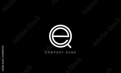 EQ, QE Abstract Letters Logo Monogram