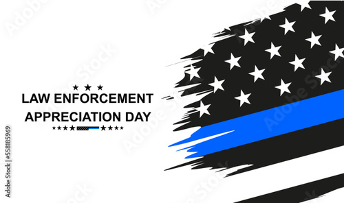 National Law Enforcement Appreciation Day. EPS10 vector