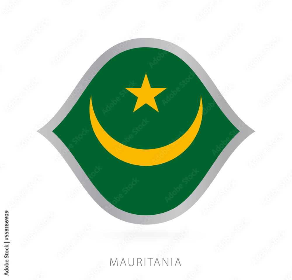 Mauritania national team flag in style for international basketball competitions.